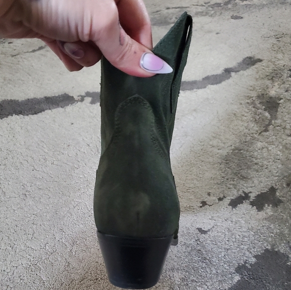 Nine West Olive Green Western Boots - Picture 4 of 12